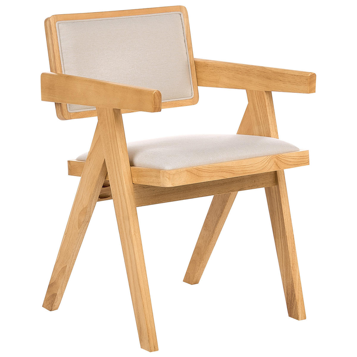 ESSZIMMERSTUHL 2er-Set Hellbraun Carmody - Hellbraun/Beige, Holz (50/80/54cm) - Beliani