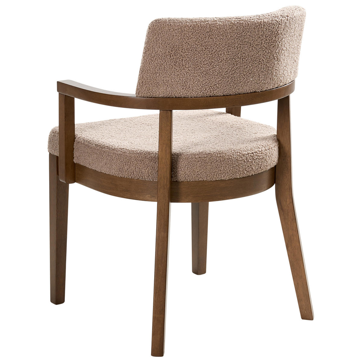 ESSZIMMERSTUHL 2er-Set Beige Taupe - Beige/Dunkelbraun, Textil (59/82/56cm) - Beliani