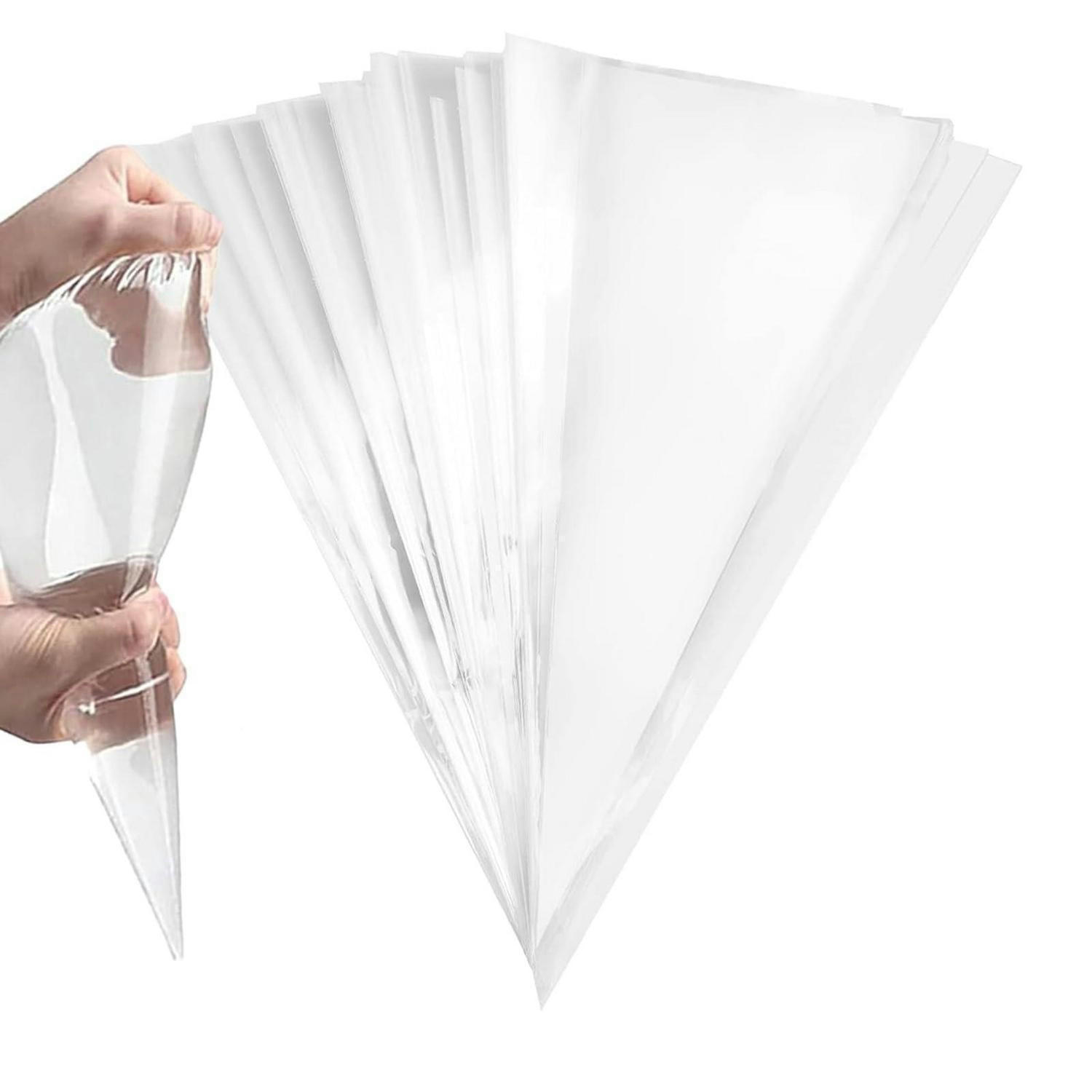 SPRITZBEUTEL 50 Stück Einweg schwere Dicke transparent 30 x 15 cm - Transparent, Kunststoff (15.5/1/30cm)