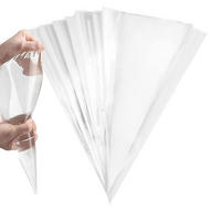 SPRITZBEUTEL 50 Stück Einweg schwere Dicke transparent 30 x 15 cm - Transparent, Kunststoff (15.5/1/30cm)