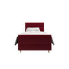 BOXBETT FLO PLUS 90x200 Itaka 34, mit Matratze H3 und Topper, Rot - Rot, Holz/Textil (90/200cm) - Bedante
