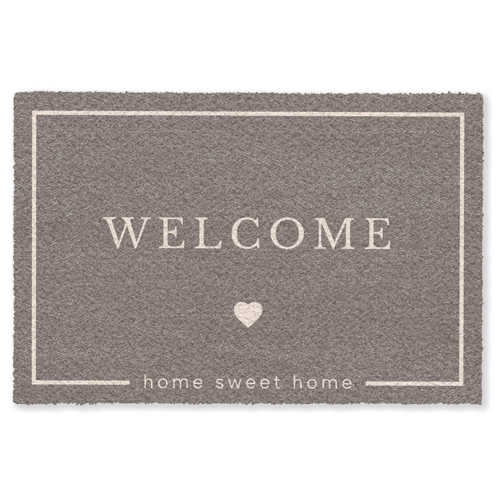 OTIRAČ ZA VRATA Dobrodošli 90x60 cm - taupe, plastika (90/0.4cm) - MuchoWow