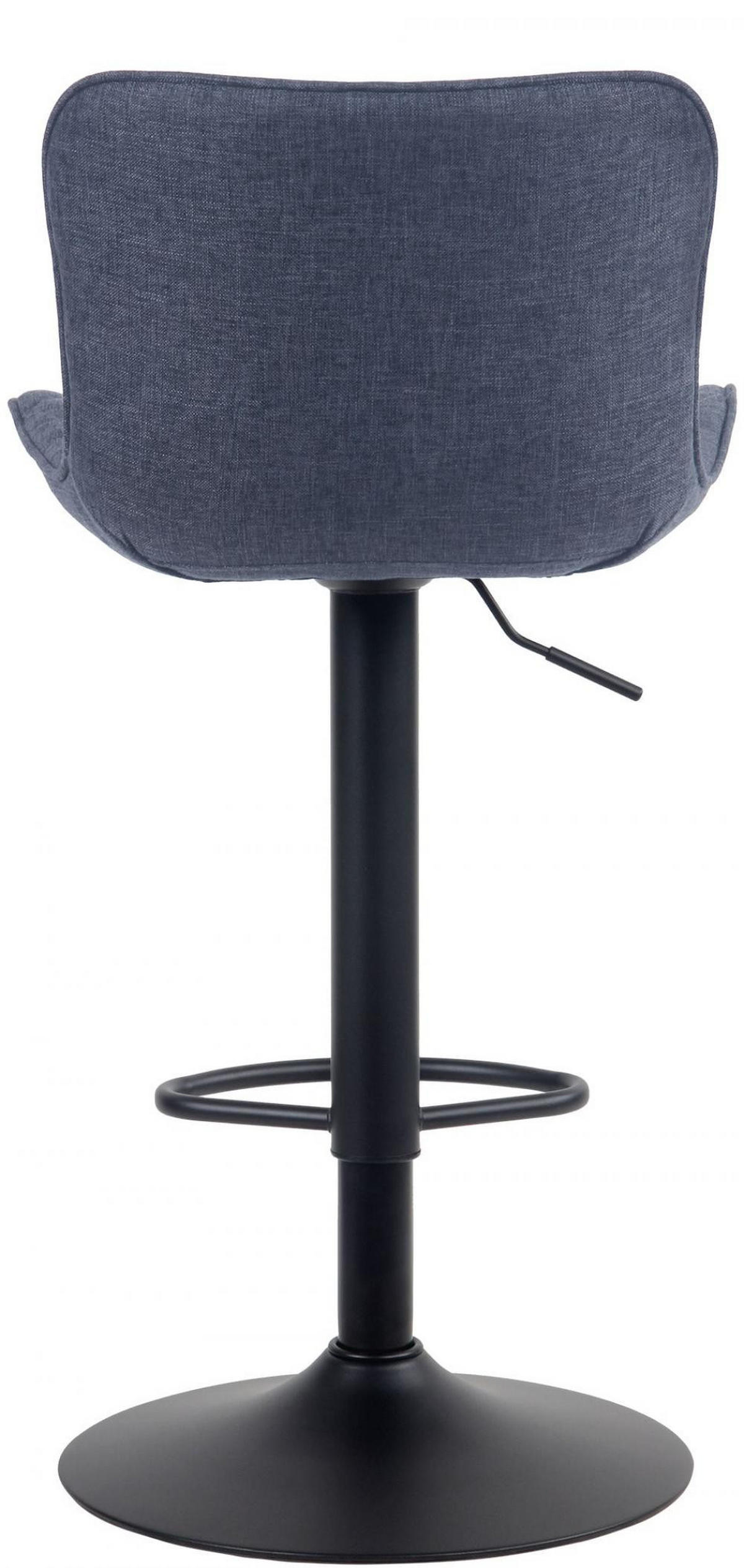 BARHOCKER 2er Set Stoff blau - Blau/Schwarz, Textil/Metall (48/83/54cm) - CLP