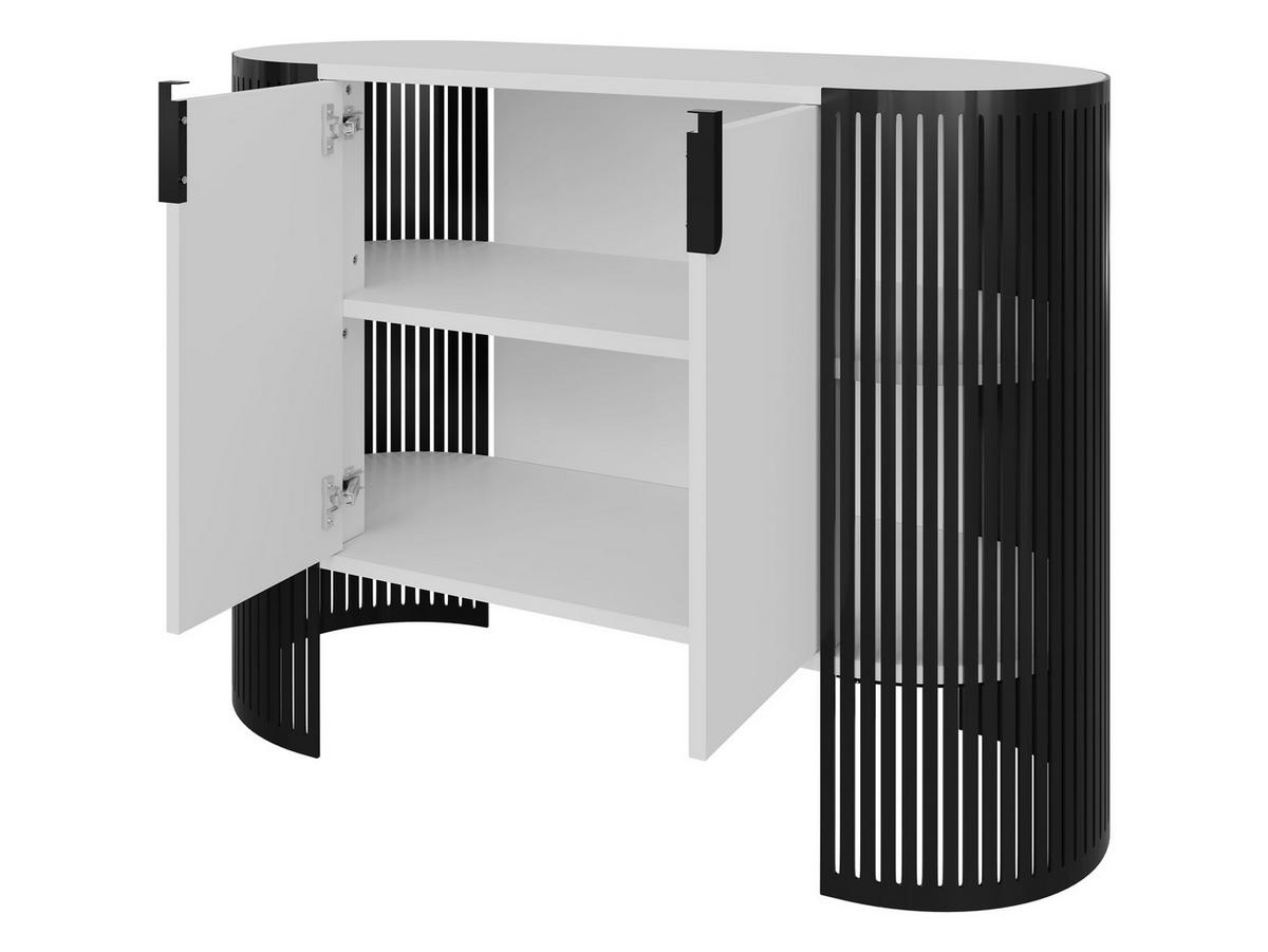 KOMMODE Fikoli - Eichefarben/Schwarz, Holzwerkstoff/Metall (120/90/40cm) - MIRJAN24