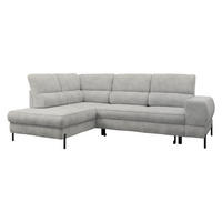 ECKSOFA Clinton, Seite: Links - Hellgrau/Schwarz, Holz/Kunststoff (253/174cm) - MIRJAN24