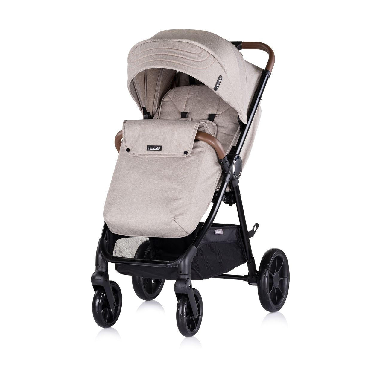 KOMBIKINDERWAGEN Ultera 3 in 1 hellbraun Babyschale Fußabdeckung klappbar Korb - Braun, Metall (75/56/102cm) - Chipolino