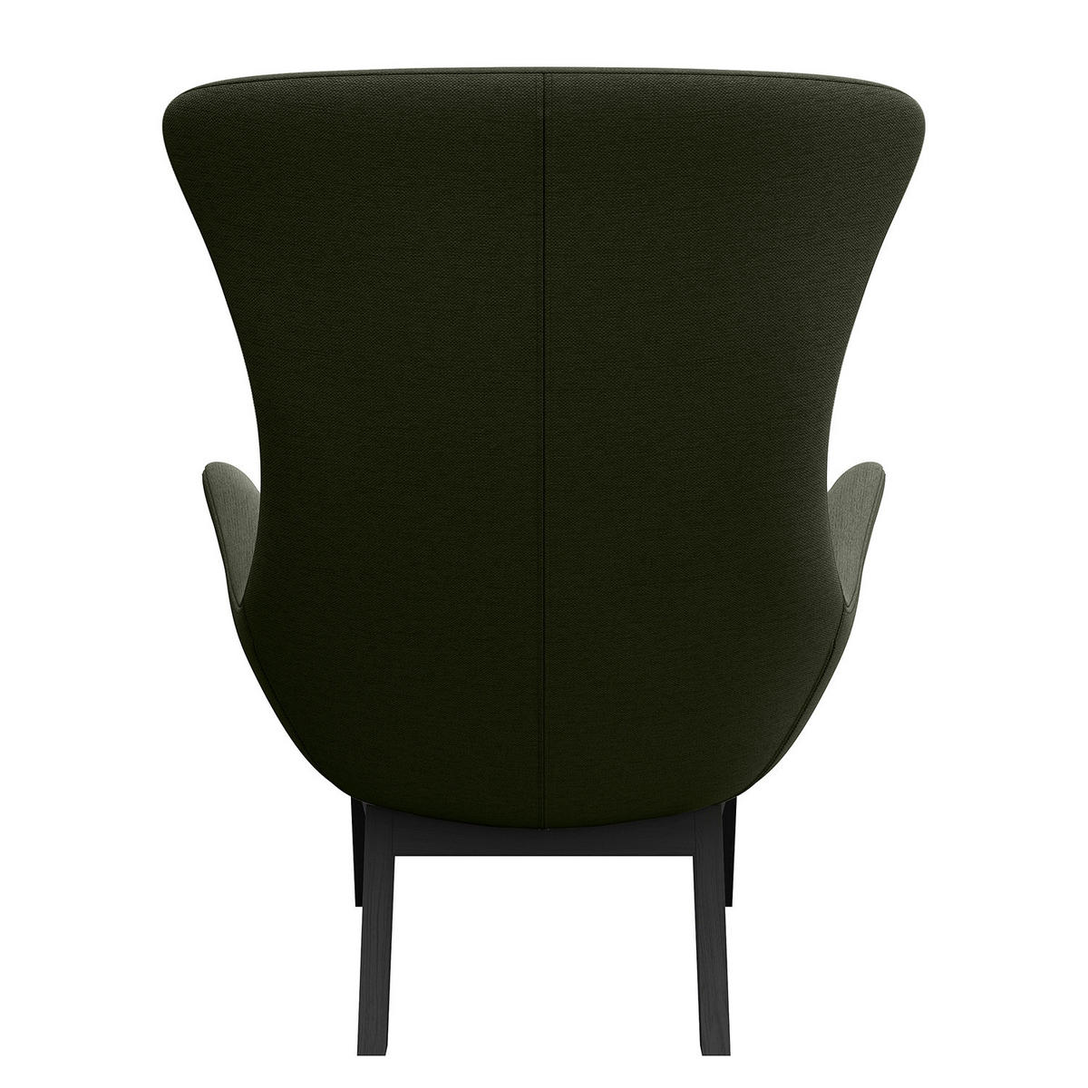 SESSEL - Webstoff - Schwarz/Grau, Eichenholz/Holz (85/101/93cm) - home24