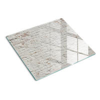 GLASPLATTE 60x52 cm Ziegelmauer - Weiß, Glas (60/0.4/52cm) - TULUP