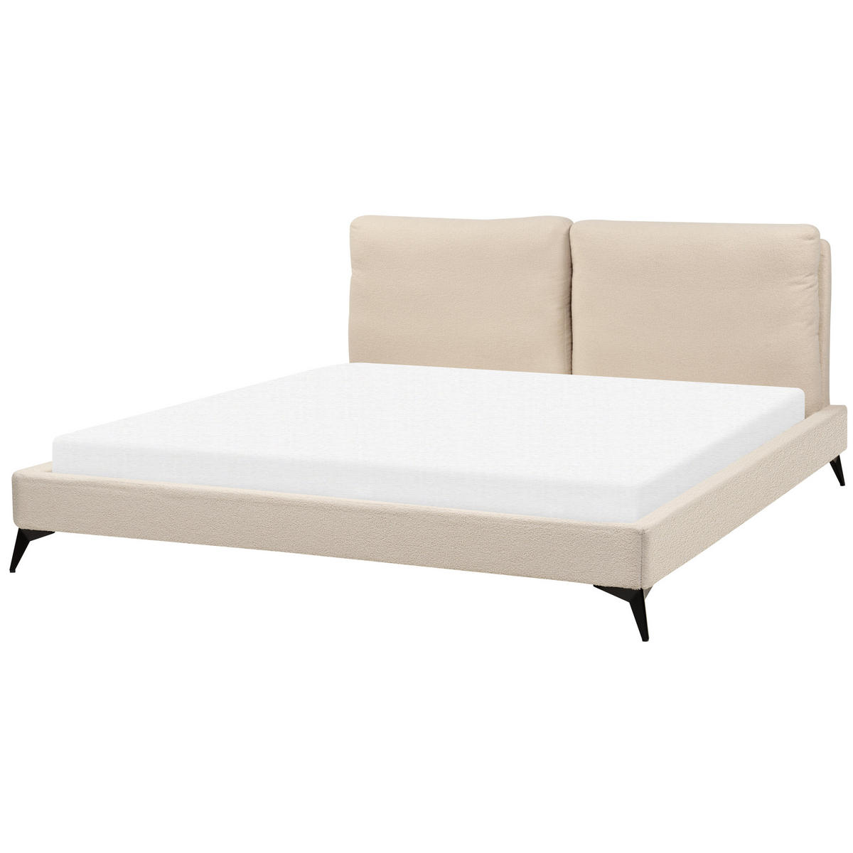 POLSTERBETT 180/200 cm Helles Beige Melle - Beige, Textil (180/200cm) - Beliani