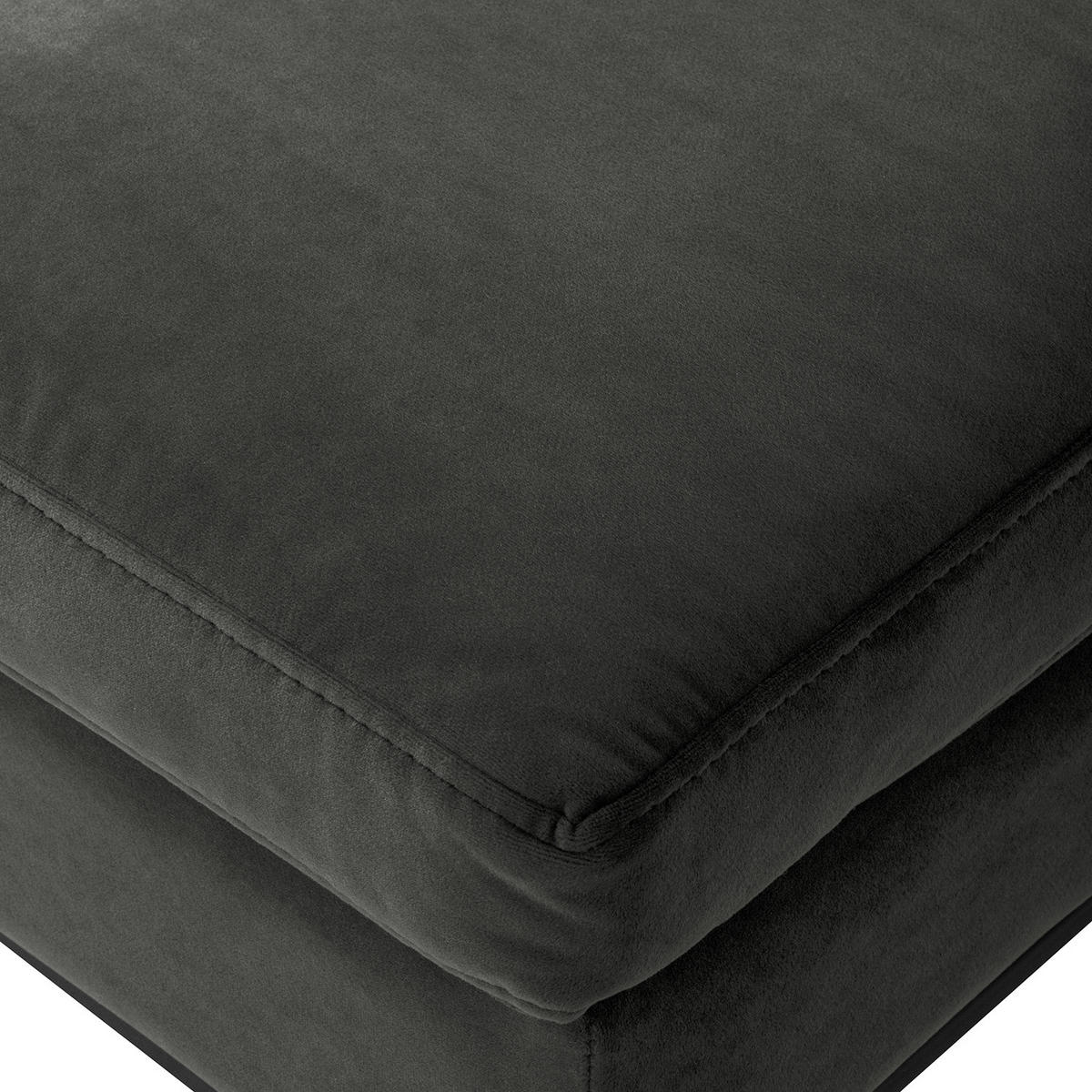 POLSTERHOCKER - Chromfarben/Grün, Textil/Metall (108/41/69cm) - home24