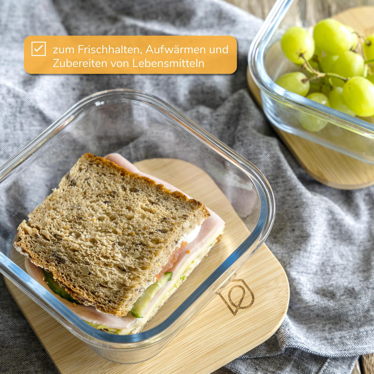 AUFBEWAHRUNGSDOSEN 3er-Set, weiß - Transparent, Glas (11/4/11cm) - eluno