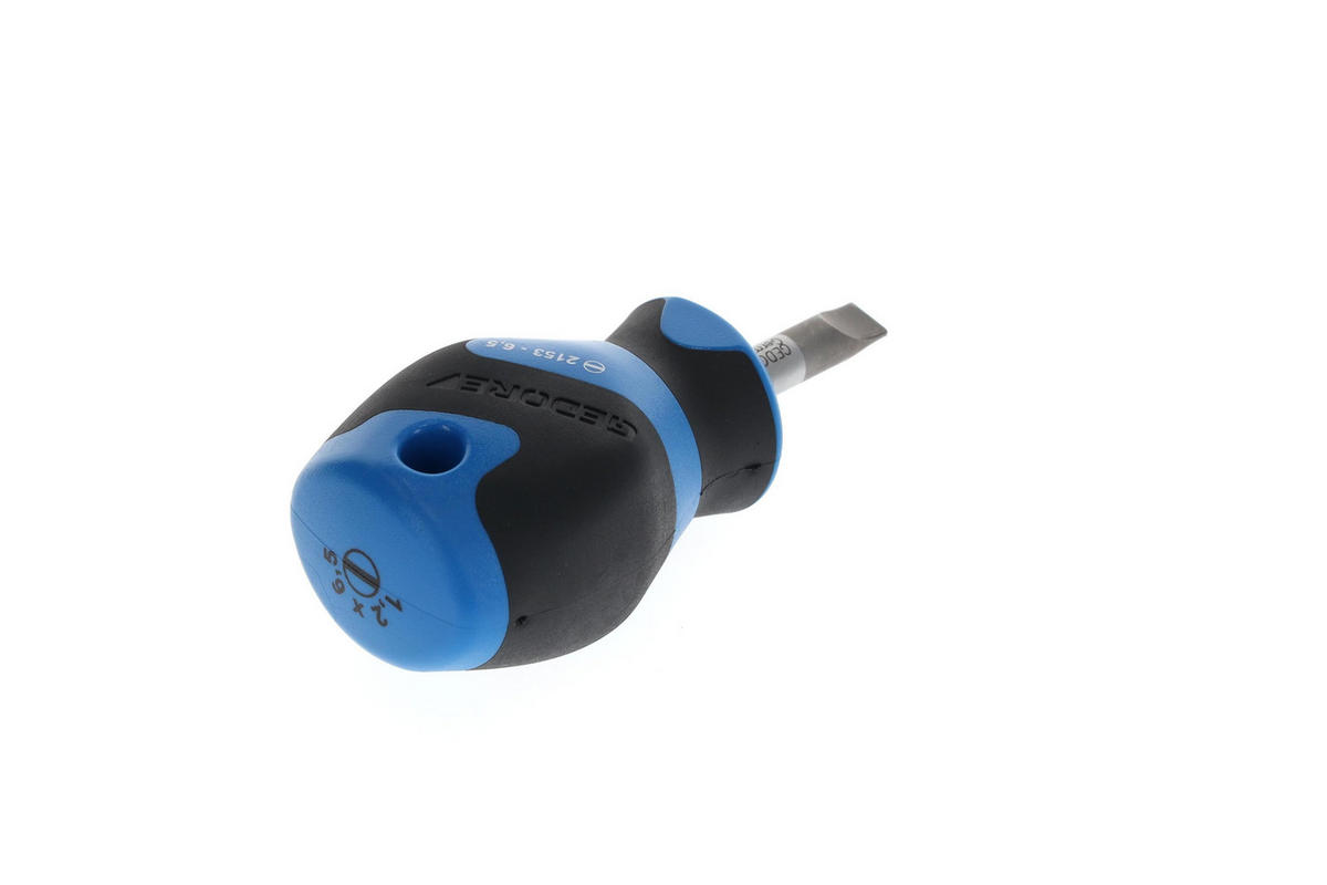 2153 6,5 SCHRAUBENDREHER, KURZE FORM, SCHLITZ 6,5 MM - Multicolor, Kunststoff/Metall (8/20cm) - Gedore