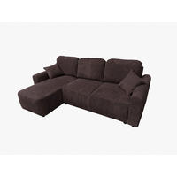 ECKSOFA HENRY in Chocoladenbraun mit Schlaffunktion und Bettkasten - Dunkelbraun, Textil (232/150cm) - KS Home Concept