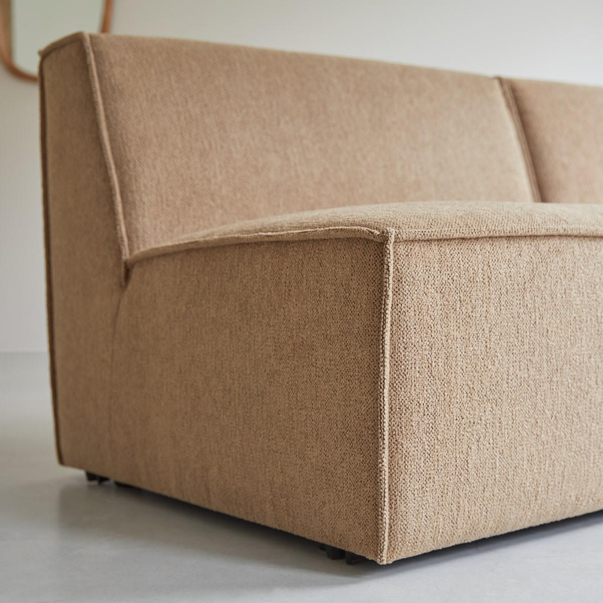 SOFA Dario Braun aus Stoff - Braun, Textil (185/75/93cm) - Tikamoon