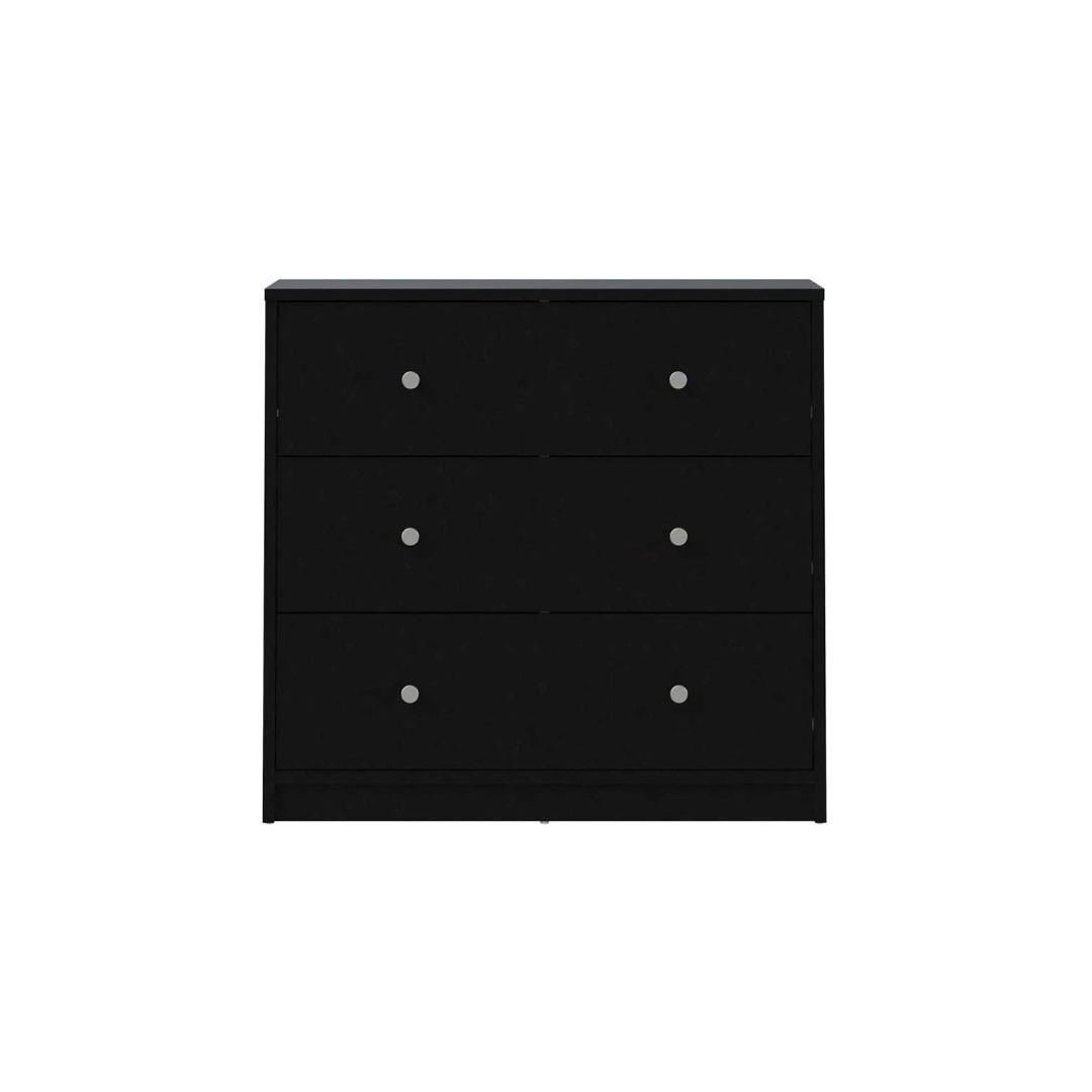KOMMODE Schwarz - Schwarz, Holzwerkstoff (72/68/30cm) - ebuy24