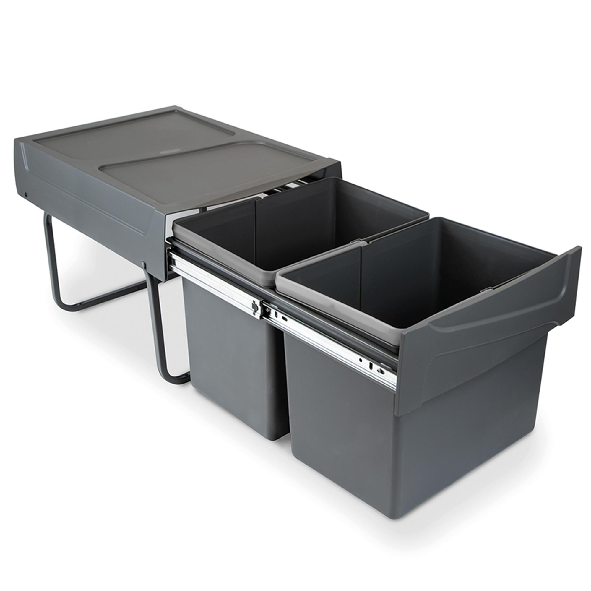Emuca Recyclingbehälter Anthrazit 34.2x30.4x46.9 cm