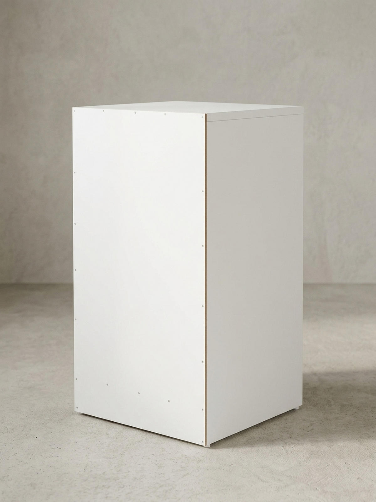 NACHTTISCH Holz 3 Schubladen Melaminbeschichtet Modern, Weiß 38x35x68 cm - Weiß, Holz/Kunststoff (38/68/35cm) - KADIMA DESIGN