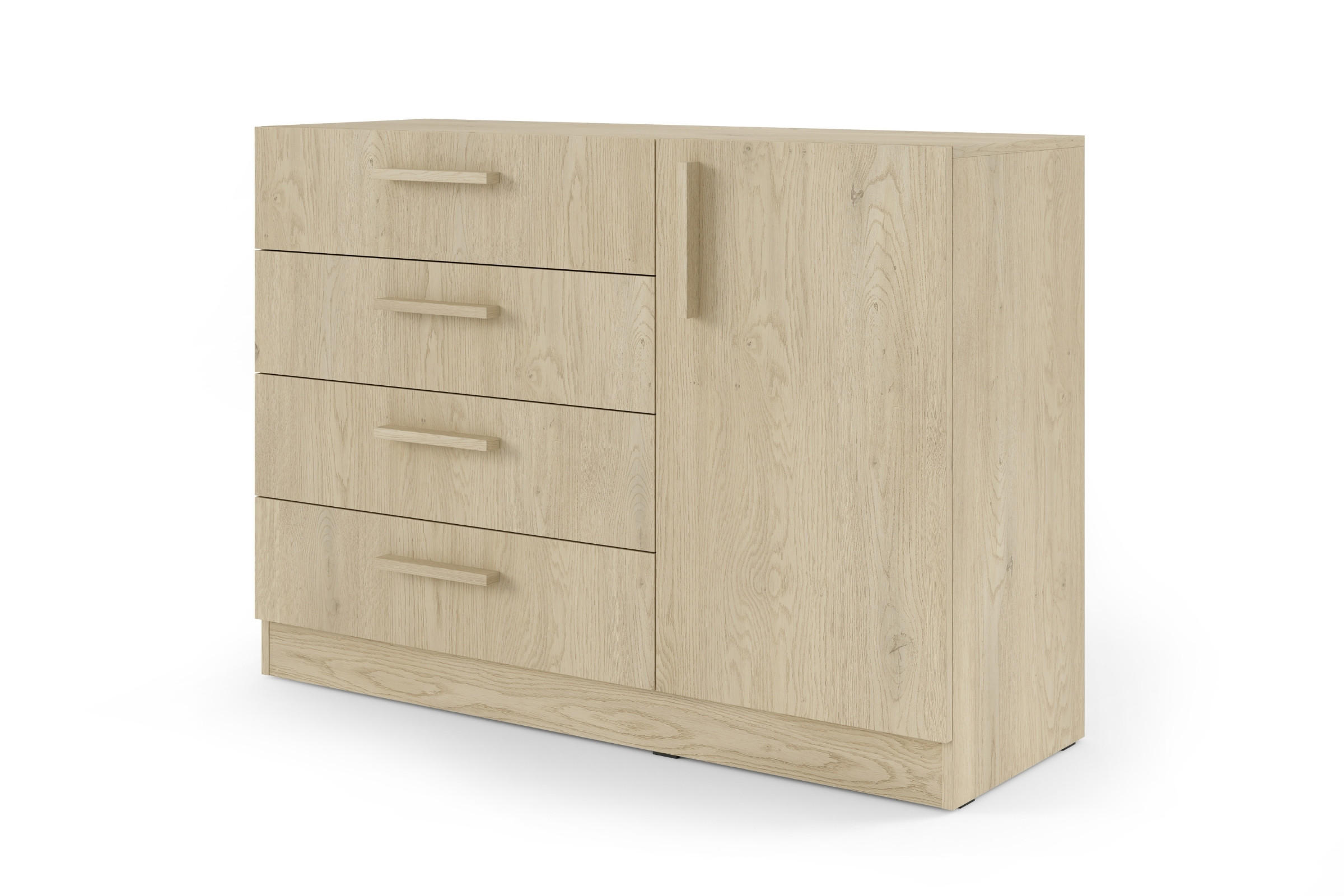 KOMMODE BRISSO BRK2 120,5/85/40 cm in Eiche Ceremona - Eichefarben, Holzwerkstoff (121/85/40cm) - Deine Möbel 24