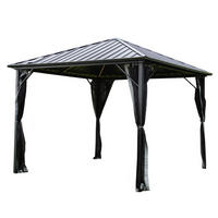 PAVILLON AZUR - Anthrazit, Metall (298/268/298cm) - Home Deluxe