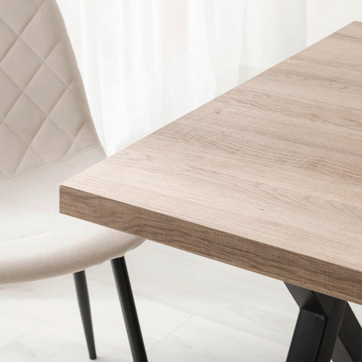 ESSTISCH Parks Schwarz 135 cm x 75 cm - Schwarz, Holzwerkstoff (80/135/75cm) - Klast Home
