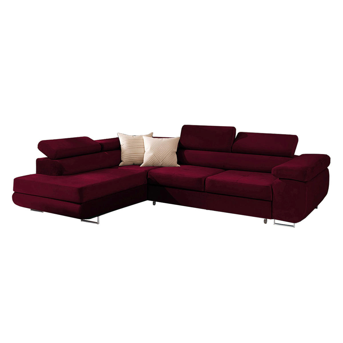Petits-meubles Ecksofa Rot 271x201 cm