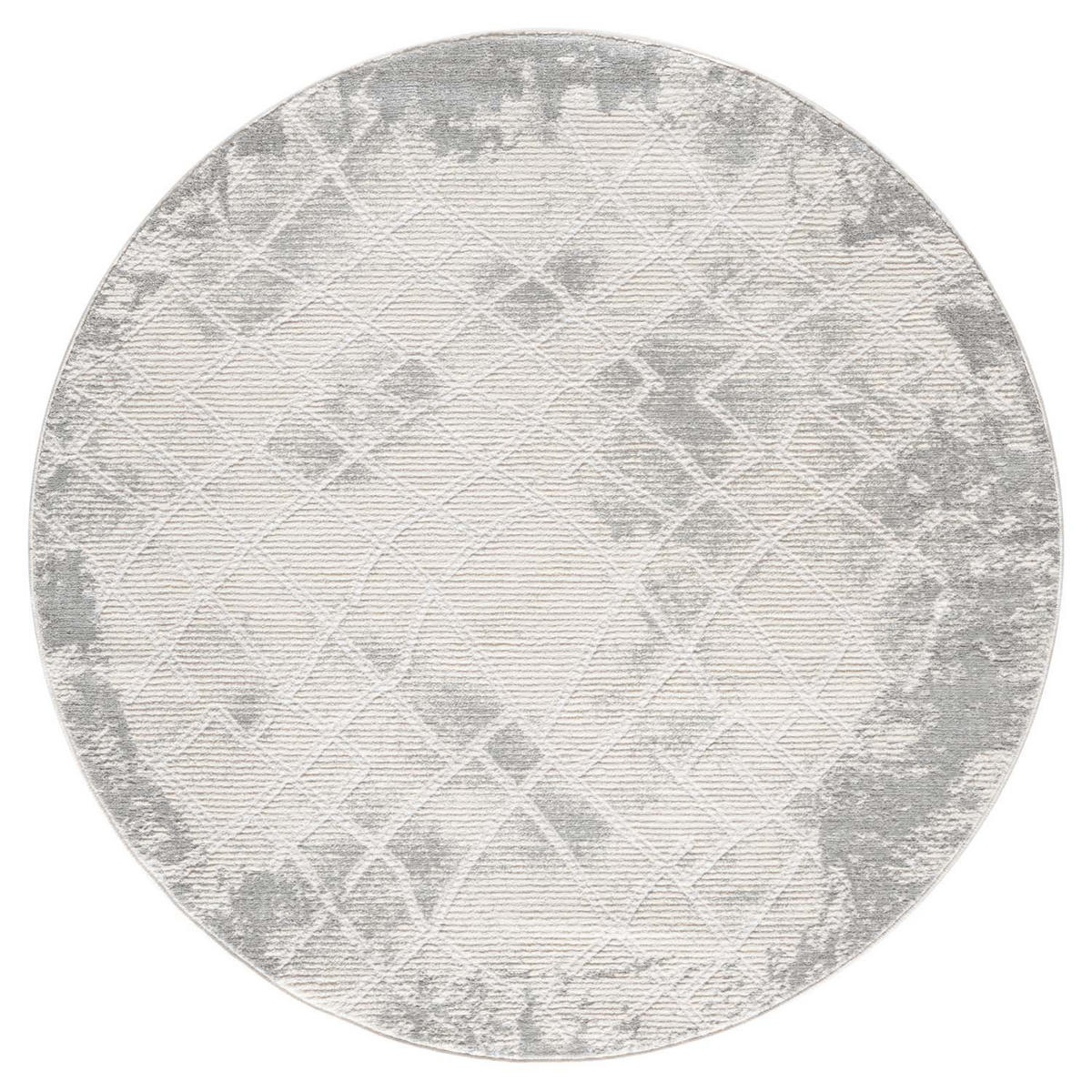 KURZFLOR-TEPPICH Antik 215 Grau 200 cm Rund - Grau, Textil (200/200cm) - carpet city