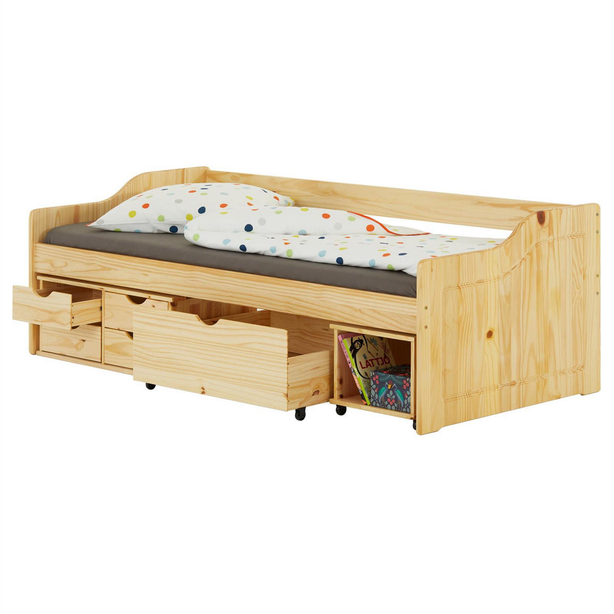 SOFABETT SENTA 90X200 CM - Naturfarben, Holz (98/63/205cm) - IDIMEX