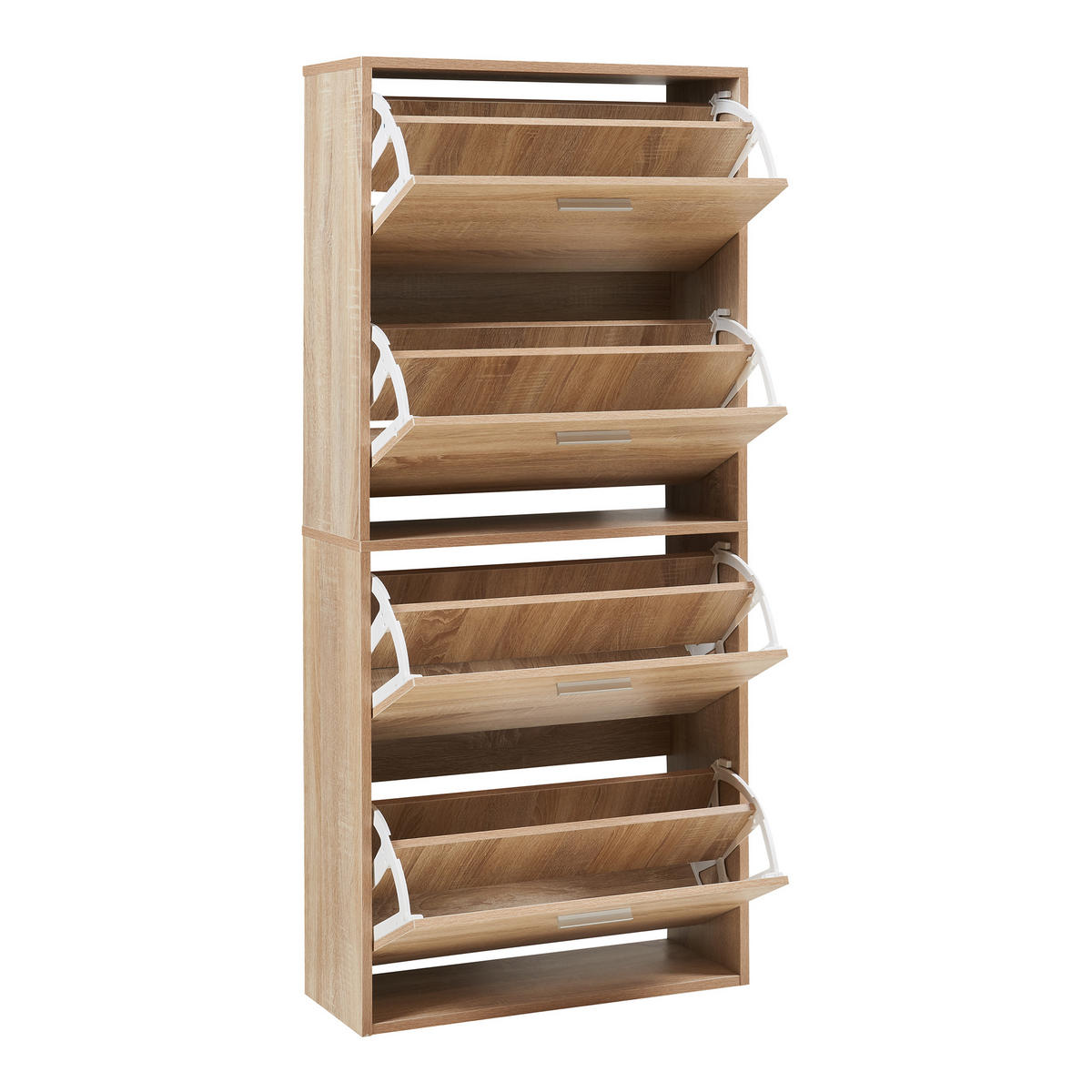 SCHUHSCHRANK Sykkylven - Sonoma Eiche, Holzwerkstoff (60/134/24cm) - [en.casa]