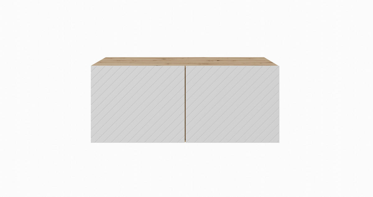 TV-SCHRANK KLER - Eiche Artisan/Weiß, Holzwerkstoff (100/41/40cm) - Meblini