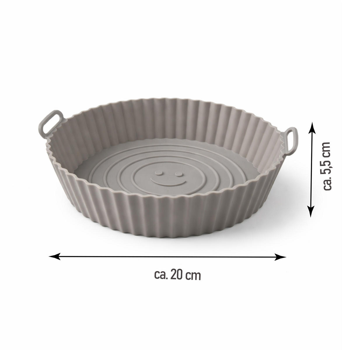 BACKFORM Air Fryer - Heißluftfritteuse 2er Pack - Ø20x5,5cm - Grau, Kunststoff - Bestlivings
