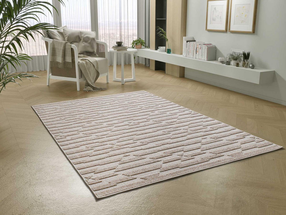 VINTAGE-TEPPICH Beige Element 77/150 cm - Beige, Naturmaterialien/Textil (77/150cm) - Atticgo