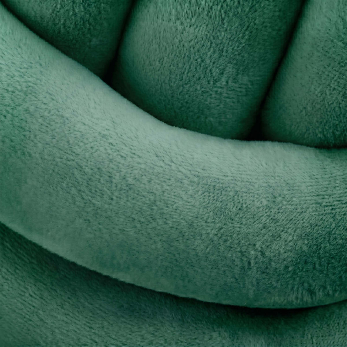 VANKÚŠ Tmavozelený uzol 25 cm - tmavozelená, textil/plast (25/25cm) - Relaxdays
