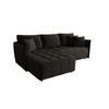 ECKSOFA mit Schlaffunktion ONIL L Monolith 95 Links - Schwarz, Textil (245/175cm) - Bedante