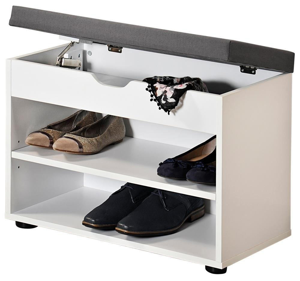 SCHUHSCHRANK mit Sitz 30/60/45 cm - Weiß, Holzwerkstoff (60/45/30cm) - Kesper