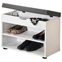 SCHUHSCHRANK mit Sitz 30/60/45 cm - Weiß, Holzwerkstoff (60/45/30cm) - Kesper