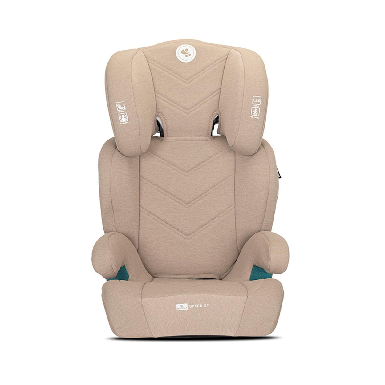 KINDERSITZ Speed GT i-Size beige (100-150cm) Gruppe 2/3 Isofix Kopfstütze - Beige, Textil (47/84/44cm) - Lorelli