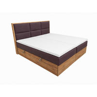 BOXSPRINGBETT Loly 140x200 cm H4 Taschenfederkern Walnussfarben - Walnussfarben, Textil (140/200cm) - KS Home Concept