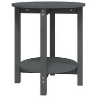COUCHTISCH Grau Ø 55x60 cm Massivholz Kiefer - Grau, Holz (55/55/60cm) - furnicato