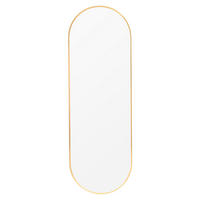 GANZKÖRPERSPIEGEL 40/120/2.8 cm Kapselform Metallrahmen Gold - Goldfarben, Glas/Metall (40/2.8/120cm) - Livingandhome
