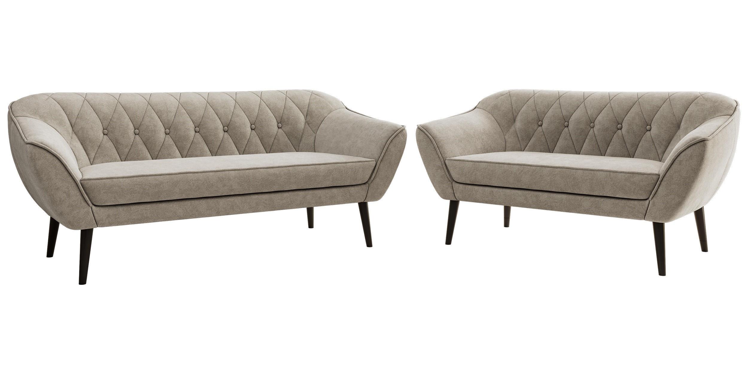 MKS Sitzgarnitur Greige 180x75x74 cm