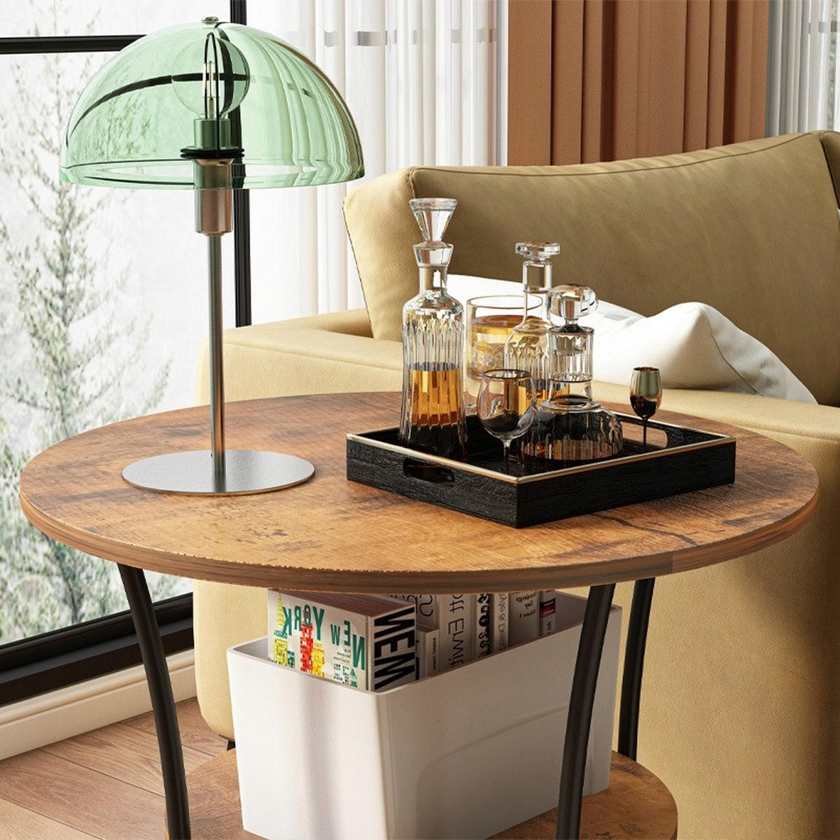 COUCHTISCH, braun 55/55/55 cm - Braun, Holzwerkstoff (55/55/55cm)