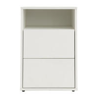 NACHTTISCH Hegas Weiß 42 cm x 62.3 cm - Weiß, Holzwerkstoff (42/62/40cm) - Kenay Home