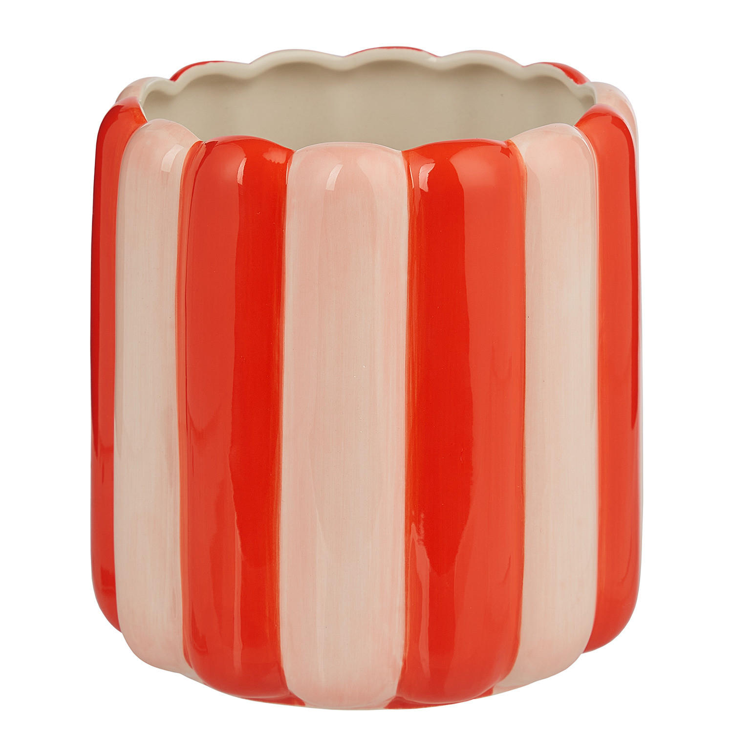 BLUMENÜBERTOPF Circus - Rot, Stein (15cm) - Butlers