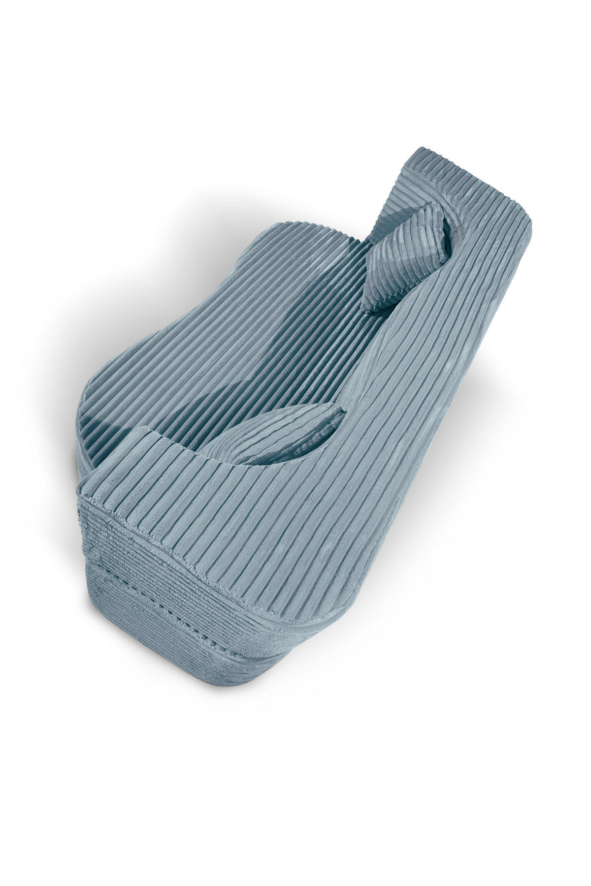 SCHLAFSOFA MYFOAM, Sofa mit Schlaffunktion, Farbe: Blau, Cordstoff - Hellblau, Textil (200/80/72cm) - Storez24