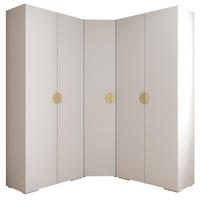 GARDEROBEN-SET 236,7/181,7/47 - Goldfarben/Schwarz, Holz/Kunststoff (181.7/236.7/47cm) - Abiks Möbel