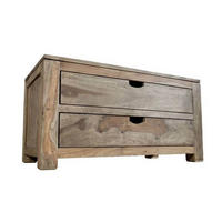 KOMMODE Sheesham 87x45x45 grau geölt NATURE GREY #0124 - Grau, Holz (87/45/45cm) - Massivmoebel24