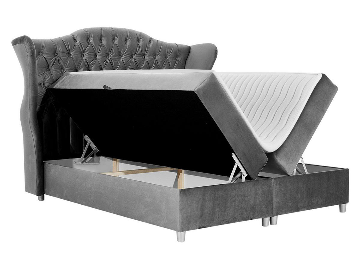 BOXBETT Livia - Schwarz, Holz (180/200cm) - MIRJAN24