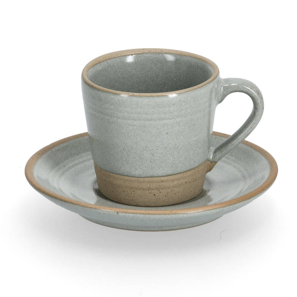 ESPRESSOTASSEN 60 ml 8-teilig - Grau, Keramik (60L)