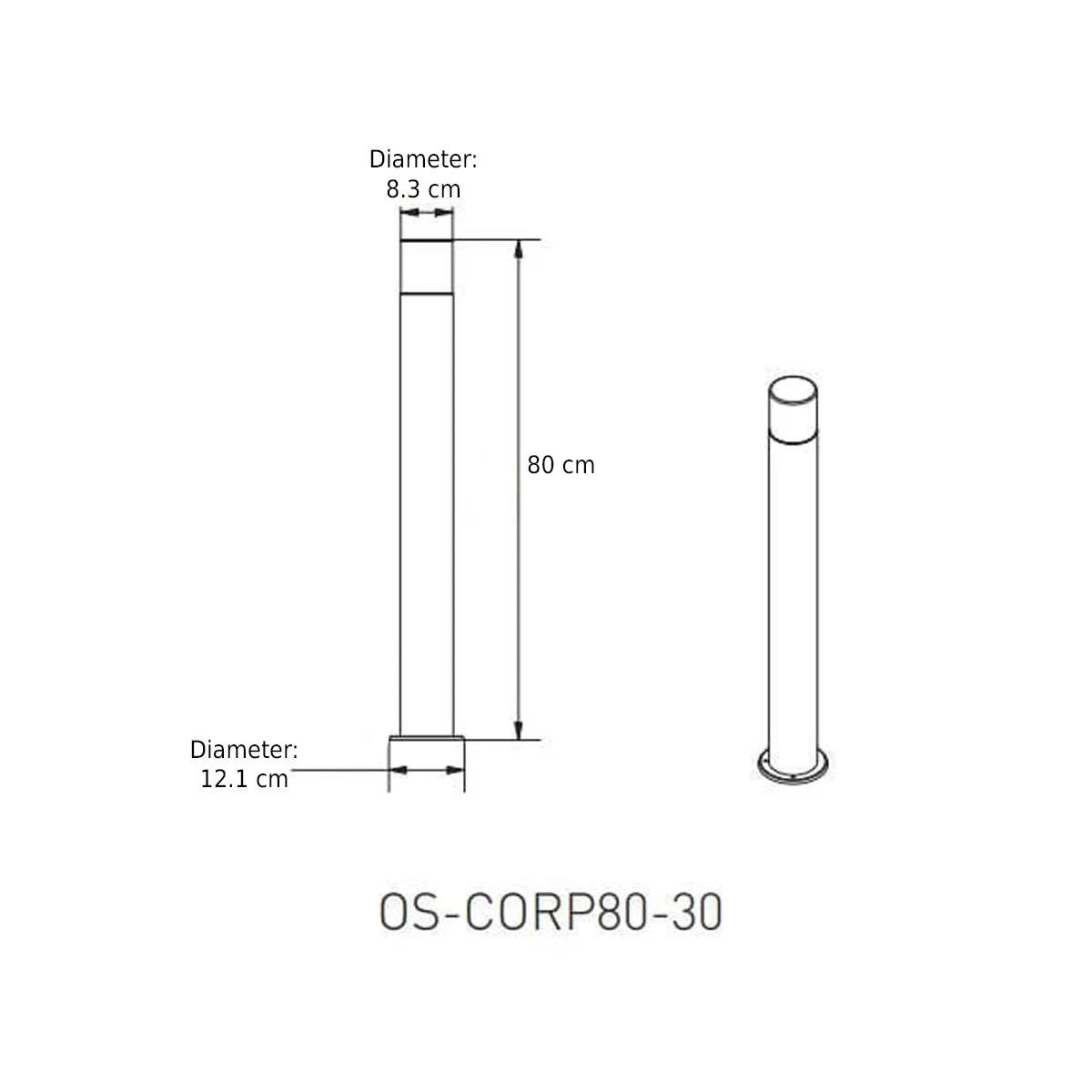 WEGELEUCHTEN Dunkelgrau Groß 80cm - Dunkelgrau/Anthrazit, Metall (8.3/8.3/80cm) - CGC Europe