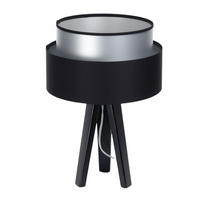 TISCHLAMPE Schwarz 30/45 cm - Silberfarben, Kunststoff (30/0.7/45cm) - ONZENO